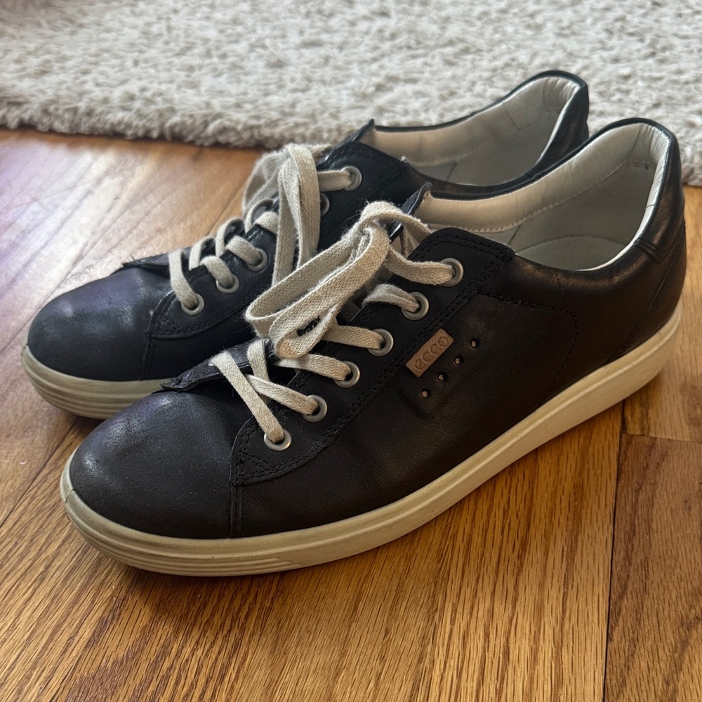 Ecco Black Leather Sneakers